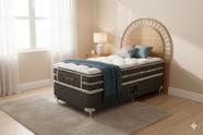 Cama Box Solteiro Castor Super Luxo Latex Slx One Face 88x188x57 + Box Castor