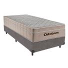 Cama Box Solteiro Cinza e Colchão Airtech Springpocket Molas Ensacadas Ortobom Cama Box Solteiro Cinza e Colchão Airtech Springpocket Molas Ensacadas Ortobom