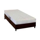 Cama Box Solteiro: Colchão Anatômico Herval AG65 Frontier + Base CRC Suede Brown(88x188)