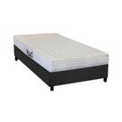 Cama Box Solteiro: Colchão Anatômico Herval AG65 Frontier + Base CRC Suede Gray(88x188)