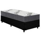 Cama Box Solteiro: Colchão Anatômico Ortobom D33/EP Airtech 100 + Base CRC Courano Black(88x188)