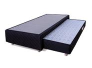 Cama Box Solteiro + Colchão Auxiliar Espuma D28 Bicama BF Colchões 88x188x37cm