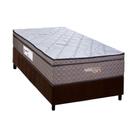 Cama Box Solteiro: Colchão c/ Vibro Massagem Paropas Vibro Aplause Smart Brown + Base CRC Suede Brown (88x188)
