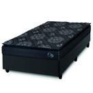 Cama Box Solteiro Colchão Com Molas Ensacadas City Pillow Top 88x188x61cm Preto Hellen