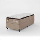 Cama Box Solteiro + Colchão Comfort Class Pillow Top 88x188 Bege/suede Bege