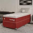 Cama Box Solteiro Colchão Comfort Class Pillow Top 88x188 Vinho suede Vinho Cama Box Solteiro Colchão Comfort Class Pillow Top 88x188 Vinho suede Vinho