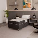 Cama Box Solteiro + Colchão D33 One Face - 56x88x188cm - Várias Cores