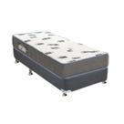 Cama Box Solteiro: Colchão Espuma D33 Ortobom Light + Base CRC Suede Gray(88x188) Cama Box Solteiro: Colchão Espuma D33 Ortobom Light + Base CRC Suede Gray(88x188)