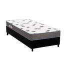 Cama Box Solteiro: Colchão Espuma D33 Ortobom Light Saúde + Base CRC Suede Black(88x188)