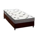 Cama Box Solteiro: Colchão Espuma D33 Ortobom Light Saúde + Base CRC Suede Brown(88x188)
