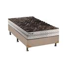 Cama Box Solteiro: Colchão Espuma D33 Paropas Pasquale Plus + Base CRC Suede Clean(88x188)