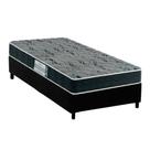 Cama Box Solteiro: Colchão Espuma D33 Probel ProDormir Advanced Mega Resistente + Base CRC Suede Black(88x188)