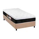 Cama Box Solteiro: Colchão Espuma D45 Castor Black e White AIR + Base CRC Suede Clean(88x188)