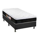 Cama Box Solteiro: Colchão Espuma D45 Castor Black e White AIR + Base CRC Suede Gray(88x188)