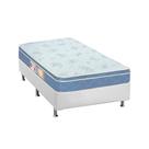 Cama Box Solteiro: Colchão Espuma D45 Castor Sleep Max + Base CRC Courano White(88x188)