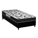 Cama Box Solteiro: Colchão Espuma D45 Luckspuma Gran Luck Pro + Base CRC Suede Black(88x188)