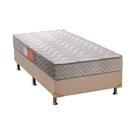 Cama Box Solteiro: Colchão Espuma D45 Paropas Pasquale Clean + Base CRC Suede Clean(88x188)