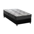 Cama Box Solteiro: Colchão Espuma D45 Paropas Pasquale Wave Black + Base CRC Suede Black (88x188) Cama Box Solteiro: Colchão Espuma D45 Paropas Pasquale Wave Black + Base CRC Suede Black (88x188)