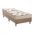 Cama Box Solteiro: Colchão Espuma Ortobom D28 Physical Mega Resistente + Base CRC Suede Clean(88x188)