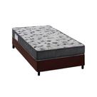 Cama Box Solteiro: Colchão Espuma Ortobom D33/EP Fort Tech ISO 100 + Base CRC Courano Brown(78x188)
