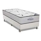 Cama Box Solteiro: Colchão Espuma Ortobom D45 High Foam + Base CRC Courano White(88x188) Cama Box Solteiro: Colchão Espuma Ortobom D45 High Foam + Base CRC Courano White(88x188)