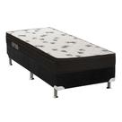 Cama Box Solteiro: Colchão Espuma Ortobom D45 Light Ortopilow + Base CRC Suede Black(88x188) Cama Box Solteiro: Colchão Espuma Ortobom D45 Light Ortopilow + Base CRC Suede Black(88x188)