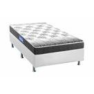 Cama Box Solteiro: Colchão Espuma Probel Guarda Costas Resistente + Base CRC Courano White(88x188)