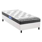 Cama Box Solteiro: Colchão Espuma Probel Guarda Costas Resistente + Base CRC Courano White(88x188)