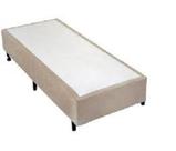 Cama (Box Solteiro+Colchão Mola) 8818826 Suede Bege