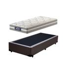 Cama Box Solteiro + Colchão Mola Ensacada Probel Vegas Springs Comfort Pillow Euro Solteiro (88x188x20cm) CE1