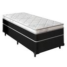 Cama Box Solteiro + Colchão Mola Ensacada Varena Europillow 88x188x70cm