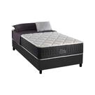 Cama Box Solteiro: Colchão Molas Anjos MasterPocket Ensacadas Fort Flex + Base CRC Suede Gray(88x188)