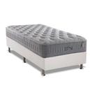 Cama Box Solteiro: Colchão Molas Anjos MasterPocket Ensacadas Soft Dream + Base CRC Courano White(88x188)