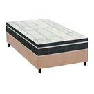Cama Box Solteiro: Colchão Molas Bonnel Orthoflex Venezia + Base CRC Suede Bege(78x188)