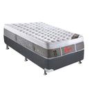 Cama Box Solteiro: Colchão Molas Castor Pocket Light Stress Oxygen New Plush + Base CRC Suede Gray(88x188)