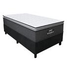 Cama Box Solteiro Colchão Molas Ensacadas 88x188x67cm Cinza / Preto Suporta Até 120kg Cinza / Branco Cama Box Solteiro Colchão Molas Ensacadas 88x188x67cm Cinza / Preto Suporta Até 120kg Cinza / Branco