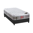 Cama Box Solteiro: Colchão Molas Ensacadas Castor Pocket Light Stress Oxygen New One Face + Base CRC Suede Cinza(88x188)