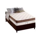 Cama Box Solteiro: Colchão Molas Ensacadas D Angelis Anjos King Best Brown + Base CRC Suede Brown (96x203)