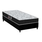 Cama Box Solteiro: Colchão Molas Ensacadas Orthoflex MasterPocket Starflex Black + Base CRC Suede Black(88x188)