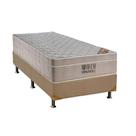 Cama Box Solteiro: Colchão Molas Ensacadas Ortobom SuperPocket Fort Airtech Spring + Base CRC Suede Clean(88x188)