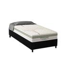 Cama Box Solteiro: Colchão Molas Ensacadas Paropas Coliseu + Base CRC Suede Black (88x188)