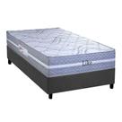 Cama Box Solteiro: Colchão Molas Ensacadas Paropas Like + Base CRC Suede Gray (88x188)