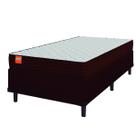 Cama Box Solteiro Colchão Molas Ensacadas Qatar 88x188x60cm Marrom / Branco - Suporta até 200Kg por Pessoa Cama Box Solteiro Colchão Molas Ensacadas Qatar 88x188x60cm Marrom / Branco - Suporta até 200Kg por Pessoa