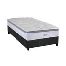 Cama Box Solteiro: Colchão Molas Herval MasterPocket Ensacadas Toledo + Base CRC Suede Cinza(88x188)