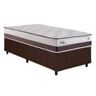 Cama Box Solteiro: Colchão Molas Herval Maxspring Sublime + Base CRC Courano Brown(88x188)