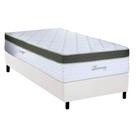 Cama Box Solteiro: Colchão Molas MasterPocket Ensacadas Paropas Diamante Extra White + Base CRC Corano White (88x188)
