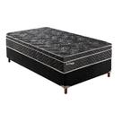 Cama Box Solteiro: Colchão Molas MasterPocket Ensacadas Paropas Privilege + Base CRC Suede Black (88x188)