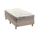 Cama Box Solteiro: Colchão Molas MasterPocket Ensacadas Paropas Texture + Base CRC Suede Clean(88x188)