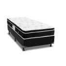 Cama Box Solteiro: Colchão Molas Ortobom Nanolastic Physical Spring + Base CRC Courano Black(88x188) Cama Box Solteiro: Colchão Molas Ortobom Nanolastic Physical Spring + Base CRC Courano Black(88x188)