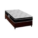 Cama Box Solteiro: Colchão Molas Ortobom Nanolastic Physical Spring + Base CRC Suede Brown(88x188) Cama Box Solteiro: Colchão Molas Ortobom Nanolastic Physical Spring + Base CRC Suede Brown(88x188)